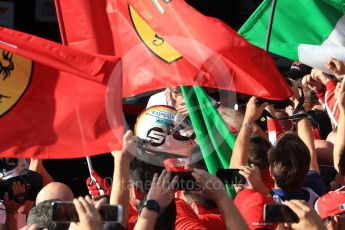 World © Octane Photographic Ltd. Formula 1 – Australian GP - Parc Ferme. Scuderia Ferrari SF71-H – Sebastian Vettel. Albert Park, Melbourne, Australia. Sunday 25th March 2018.