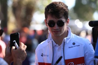 World © Octane Photographic Ltd. Formula 1 – Australian GP - Friday Melbourne Walk. Alfa Romeo Sauber F1 Team C37 – Charles Leclerc. Albert Park, Melbourne, Australia. Friday 23rd March 2018.