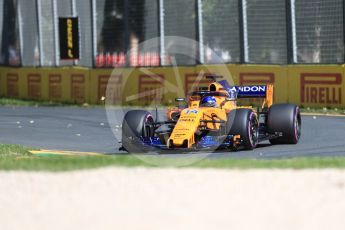 World © Octane Photographic Ltd. Formula 1 – Australian GP - Friday Practice 1. McLaren MCL33 – Fernando Alonso. Albert Park, Melbourne, Australia. Friday 23rd March 2018.