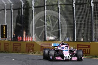 World © Octane Photographic Ltd. Formula 1 – Australian GP - Friday Practice 1. Sahara Force India VJM11 - Sergio Perez. Albert Park, Melbourne, Australia. Friday 23rd March 2018.