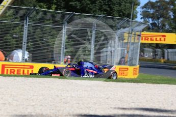 World © Octane Photographic Ltd. Formula 1 – Australian GP - Friday Practice 1. Scuderia Toro Rosso STR13 – Pierre Gasly. Albert Park, Melbourne, Australia. Friday 23rd March 2018.