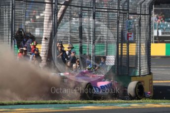 World © Octane Photographic Ltd. Formula 1 – Australian GP - Friday Practice 2. Sahara Force India VJM11 - Esteban Ocon. Albert Park, Melbourne, Australia. Friday 23rd March 2018.