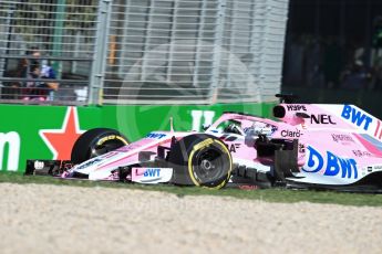 World © Octane Photographic Ltd. Formula 1 – Australian GP - Friday Practice 2. Sahara Force India VJM11 - Sergio Perez. Albert Park, Melbourne, Australia. Friday 23rd March 2018.