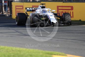World © Octane Photographic Ltd. Formula 1 – Australian GP - Friday Practice 2. Williams Martini Racing FW41 – Lance Stroll. Albert Park, Melbourne, Australia. Friday 23rd March 2018.