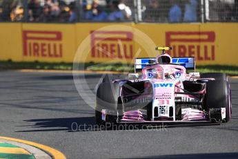 World © Octane Photographic Ltd. Formula 1 – Australian GP - Friday Practice 2. Sahara Force India VJM11 - Esteban Ocon. Albert Park, Melbourne, Australia. Friday 23rd March 2018.