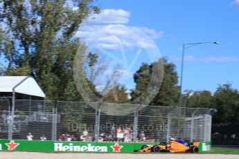 World © Octane Photographic Ltd. Formula 1 – Australian GP - Friday Practice 2. McLaren MCL33 – Fernando Alonso. Albert Park, Melbourne, Australia. Friday 23rd March 2018.