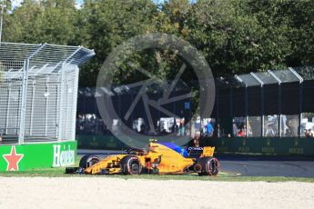 World © Octane Photographic Ltd. Formula 1 – Australian GP - Friday Practice 2. McLaren MCL33 – Stoffel Vandoorne. Albert Park, Melbourne, Australia. Friday 23rd March 2018.
