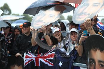 World © Octane Photographic Ltd. Formula 1 – Australian GP - Saturday Melbourne Walk. Daniel Ricciardo fans. Albert Park, Melbourne, Australia. Saturday 24th March 2018