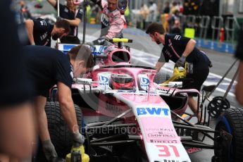 World © Octane Photographic Ltd. Formula 1 – Australian GP - Practice 3. Sahara Force India VJM11 - Esteban Ocon. Albert Park, Melbourne, Australia. Saturday 24th March 2018.