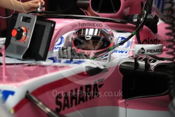 World © Octane Photographic Ltd. Formula 1 – Australian GP - Practice 3. Sahara Force India VJM11 - Sergio Perez. Albert Park, Melbourne, Australia. Saturday 24th March 2018.