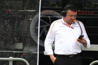 World © Octane Photographic Ltd. Formula 1 - Australian GP - Practice 3. Eric Boullier - Racing Director of McLaren. Albert Park, Melbourne, Australia. Saturday 24th March 2018.