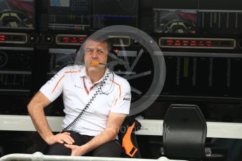 World © Octane Photographic Ltd. Formula 1 - Australian GP - Practice 3. Paul James – Team Manager at McLaren. Albert Park, Melbourne, Australia. Saturday 24th March 2018. Digital Ref