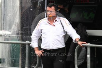 World © Octane Photographic Ltd. Formula 1 - Australian GP - Practice 3. Eric Boullier - Racing Director of McLaren. Albert Park, Melbourne, Australia. Saturday 24th March 2018.