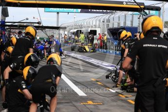 World © Octane Photographic Ltd. Formula 1 – Australian GP - Practice 3. Renault Sport F1 Team RS18 – Carlos Sainz pitstop practice. Albert Park, Melbourne, Australia. Saturday 24th March 2018.