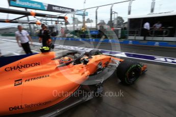 World © Octane Photographic Ltd. Formula 1 – Australian GP - Practice 3. McLaren MCL33 – Stoffel Vandoorne. Albert Park, Melbourne, Australia. Saturday 24th March 2018.