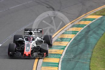 World © Octane Photographic Ltd. Formula 1 – Australian GP - Qualifying. Haas F1 Team VF-18 – Romain Grosjean. Albert Park, Melbourne, Australia. Saturday 24th March 2018.