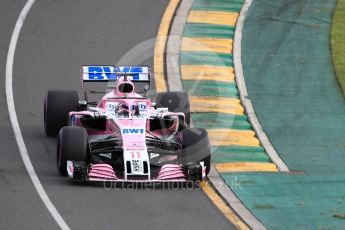 World © Octane Photographic Ltd. Formula 1 – Australian GP - Qualifying. Sahara Force India VJM11 - Sergio Perez. Albert Park, Melbourne, Australia. Saturday 24th March 2018.