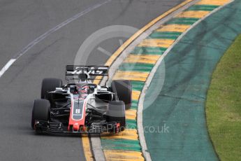 World © Octane Photographic Ltd. Formula 1 – Australian GP - Qualifying. Haas F1 Team VF-18 – Romain Grosjean. Albert Park, Melbourne, Australia. Saturday 24th March 2018.