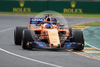 World © Octane Photographic Ltd. Formula 1 – Australian GP - Qualifying. McLaren MCL33 – Fernando Alonso. Albert Park, Melbourne, Australia. Saturday 24th March 2018.