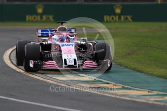 World © Octane Photographic Ltd. Formula 1 – Australian GP - Qualifying. Sahara Force India VJM11 - Sergio Perez. Albert Park, Melbourne, Australia. Saturday 24th March 2018.