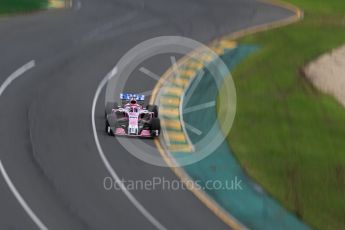 World © Octane Photographic Ltd. Formula 1 – Australian GP - Qualifying. Sahara Force India VJM11 - Sergio Perez. Albert Park, Melbourne, Australia. Saturday 24th March 2018.