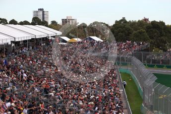 World © Octane Photographic Ltd. Formula 1 – Australian GP - Qualifying. Packed grandstands at Albert Park, Melbourne, Australia. Saturday 24th March 2018.