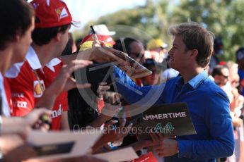 World © Octane Photographic Ltd. Formula 1 – Australian GP - Melbourne Walk. Nico Rosberg. Albert Park, Melbourne, Australia. Sunday 25th March 2018.
