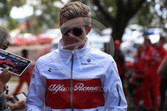 World © Octane Photographic Ltd. Formula 1 – Australian GP - Melbourne Walk. Alfa Romeo Sauber F1 Team C37 – Marcus Ericsson. Albert Park, Melbourne, Australia. Sunday 25th March 2018.