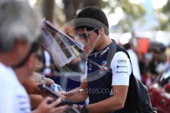 World © Octane Photographic Ltd. Formula 1 – Australian GP - Melbourne Walk. Williams Martini Racing FW41 – Lance Stroll. Albert Park, Melbourne, Australia. Sunday 25th March 2018.