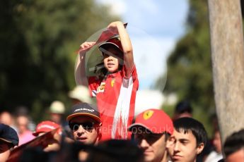 World © Octane Photographic Ltd. Formula 1 – Australian GP - Melbourne Walk. Vettel Fans. Albert Park, Melbourne, Australia. Sunday 25th March 2018.