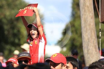 World © Octane Photographic Ltd. Formula 1 – Australian GP - Melbourne Walk. Vettel Fans. Albert Park, Melbourne, Australia. Sunday 25th March 2018.