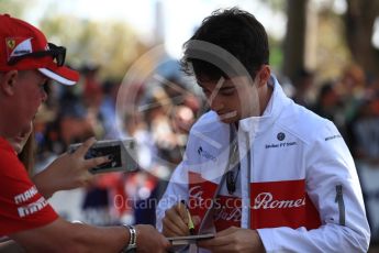 World © Octane Photographic Ltd. Formula 1 – Australian GP - Melbourne Walk. Alfa Romeo Sauber F1 Team C37 – Charles Leclerc. Albert Park, Melbourne, Australia. Sunday 25th March 2018.