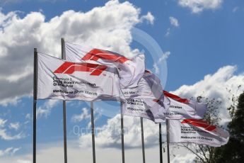 World © Octane Photographic Ltd. Formula 1 - Australian GP - Melbourne Walk 3. F1 Flag. Albert Park, Melbourne, Australia. Sunday 25th March 2018.