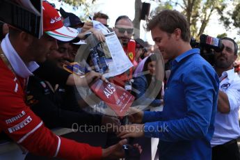 World © Octane Photographic Ltd. Formula 1 – Australian GP - Melbourne Walk. Nico Rosberg. Albert Park, Melbourne, Australia. Sunday 25th March 2018.