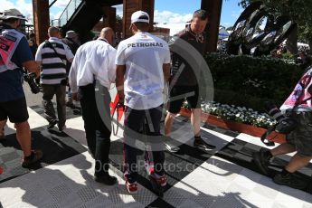 World © Octane Photographic Ltd. Formula 1 – Australian GP - Melbourne Walk. Mercedes AMG Petronas Motorsport AMG F1 W09 EQ Power+ - Lewis Hamilton. Albert Park, Melbourne, Australia. Sunday 25th March 2018.