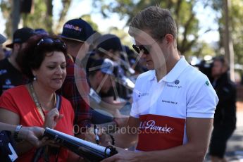 World © Octane Photographic Ltd. Formula 1 – Australian GP - Thursday Melbourne Walk. Alfa Romeo Sauber F1 Team C37 – Marcus Ericsson. Albert Park, Melbourne, Australia. Thursday 22nd March 2018.