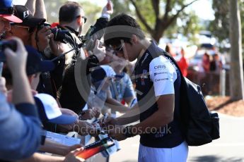 World © Octane Photographic Ltd. Formula 1 – Australian GP - Thursday Melbourne Walk. Williams Martini Racing FW41 – Lance Stroll. Albert Park, Melbourne, Australia. Thursday 22nd March 2018.