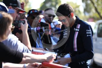 World © Octane Photographic Ltd. Formula 1 – Australian GP - Thursday Melbourne Walk. Sahara Force India VJM11 - Esteban Ocon. Albert Park, Melbourne, Australia. Thursday 22nd March 2018.