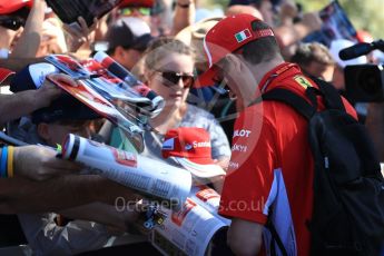 World © Octane Photographic Ltd. Formula 1 – Australian GP - Thursday Melbourne Walk. Scuderia Ferrari SF71-H – Kimi Raikkonen. Albert Park, Melbourne, Australia. Thursday 22nd March 2018.