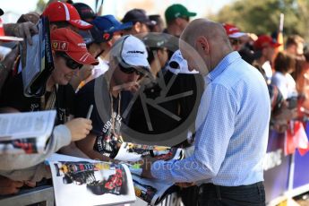 World © Octane Photographic Ltd. Formula 1 - Australian GP - Thursday Melbourne Walk. Adrian Newey - Former Chief Technical Officer of Red Bull Racing. Albert Park, Melbourne, Australia. Thursday 22nd March 2018.