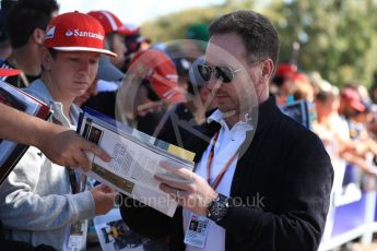 World © Octane Photographic Ltd. Formula 1 - Australian GP - Thursday Melbourne Walk. Christian Horner - Team Principal of Red Bull Racing. Albert Park, Melbourne, Australia. Thursday 22nd March 2018.