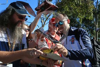 World © Octane Photographic Ltd. Formula 1 – Australian GP - Thursday Melbourne Walk. Williams Martini Racing FW41 – Robert Kubica. Albert Park, Melbourne, Australia. Thursday 22nd March 2018.