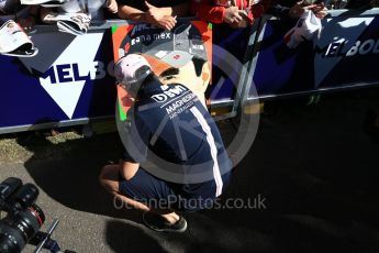 World © Octane Photographic Ltd. Formula 1 – Australian GP - Thursday Melbourne Walk. Sahara Force India VJM11 - Sergio Perez. Albert Park, Melbourne, Australia. Thursday 22nd March 2018.