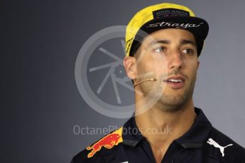 World © Octane Photographic Ltd. Formula 1 – Australian GP - Drivers’ Press Conference. Aston Martin Red Bull Racing TAG Heuer RB14 – Daniel Ricciardo. Albert Park, Melbourne, Australia. Thursday 22nd March 2018.