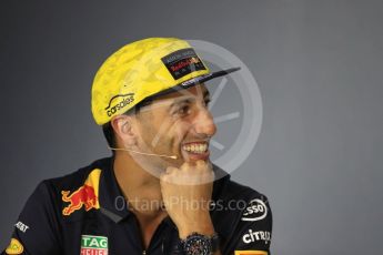 World © Octane Photographic Ltd. Formula 1 – Australian GP - Drivers’ Press Conference. Aston Martin Red Bull Racing TAG Heuer RB14 – Daniel Ricciardo. Albert Park, Melbourne, Australia. Thursday 22nd March 2018.