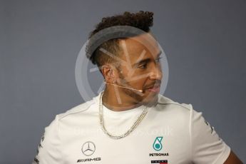 World © Octane Photographic Ltd. Formula 1 – Australian GP – Drivers’ Press Conference. Mercedes AMG Petronas Motorsport AMG F1 W09 EQ Power+ - Lewis Hamilton. Albert Park, Melbourne, Australia. Thursday 22nd March 2018.