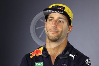 World © Octane Photographic Ltd. Formula 1 – Australian GP - Drivers’ Press Conference. Aston Martin Red Bull Racing TAG Heuer RB14 – Daniel Ricciardo. Albert Park, Melbourne, Australia. Thursday 22nd March 2018.