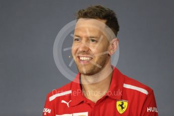 World © Octane Photographic Ltd. Formula 1 – Australian GP - Drivers’ Press Conference. Scuderia Ferrari SF71-H – Sebastian Vettel. Albert Park, Melbourne, Australia. Thursday 22nd March 2018.