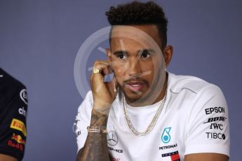 World © Octane Photographic Ltd. Formula 1 – Australian GP – Drivers’ Press Conference. Mercedes AMG Petronas Motorsport AMG F1 W09 EQ Power+ - Lewis Hamilton. Albert Park, Melbourne, Australia. Thursday 22nd March 2018.