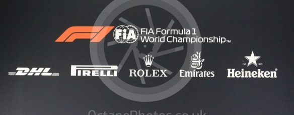 World © Octane Photographic Ltd. Formula 1 logo – Australian GP - Drivers’ Press Conference. Albert Park, Melbourne, Australia. Thursday 22nd March 2018.